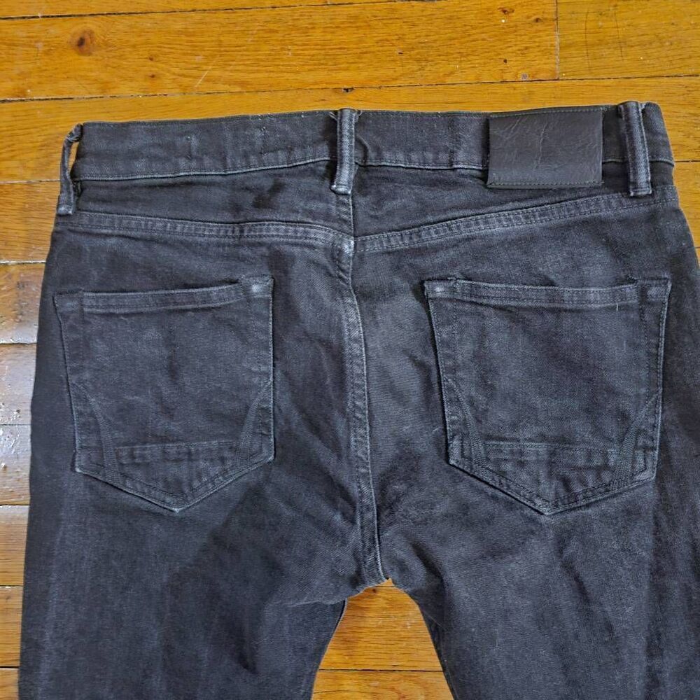 All Saints Denim Mens Black Cigarette Skinny Stretch Jeans 30x30 - Picture 8 of 9